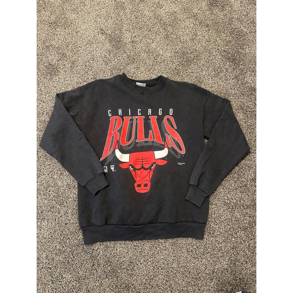 Hanes Chicago Bulls Sweatshirt Black Red Medium